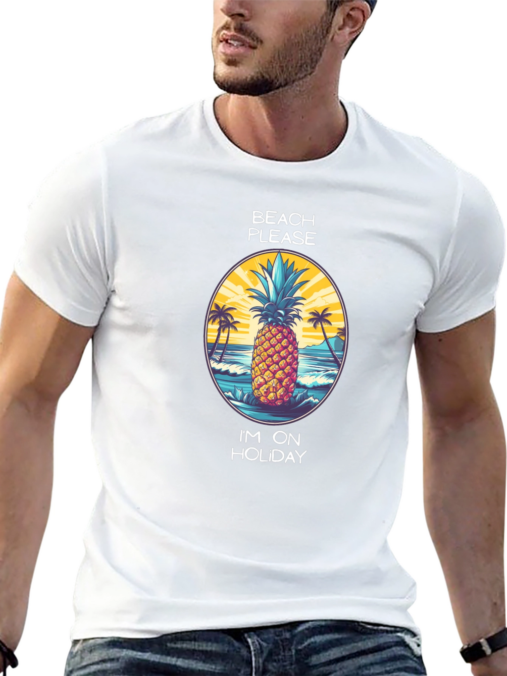 Beach Please Pineapple Holiday T-Shirt