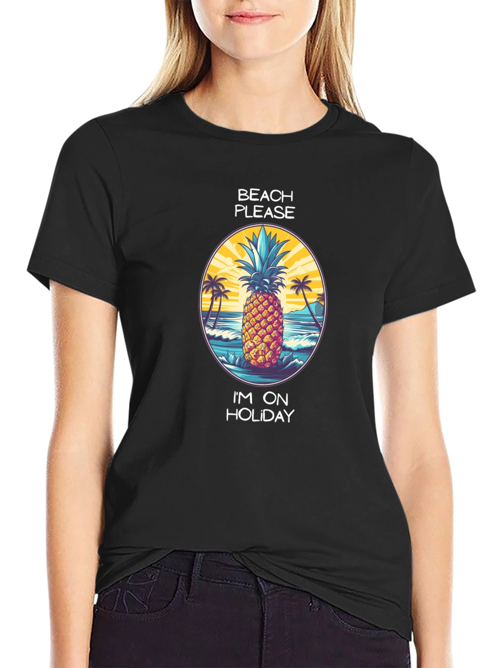 Beach Please Pineapple Holiday T-Shirt