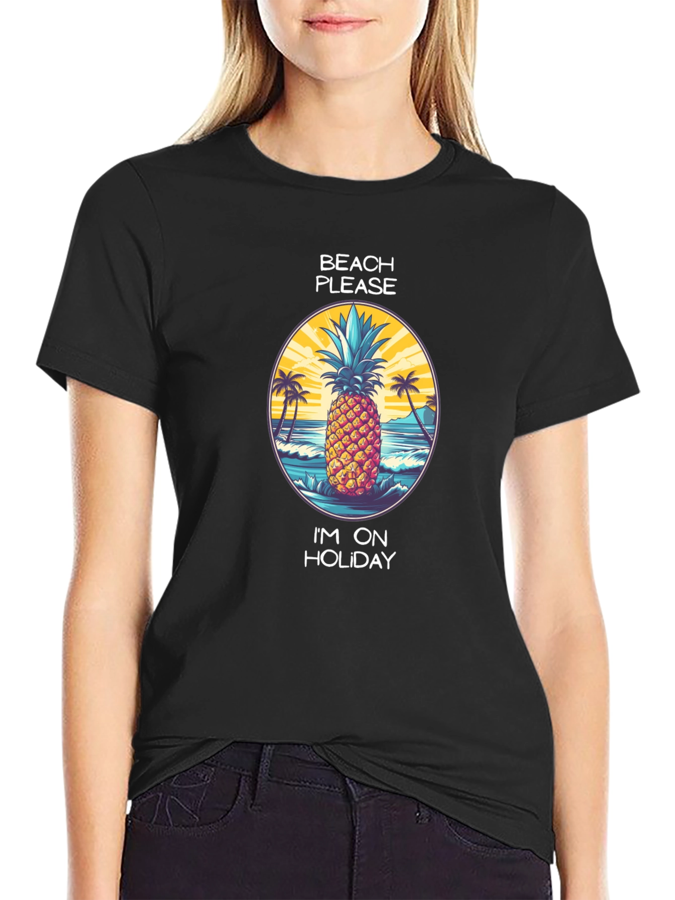 Beach Please Pineapple Holiday T-Shirt