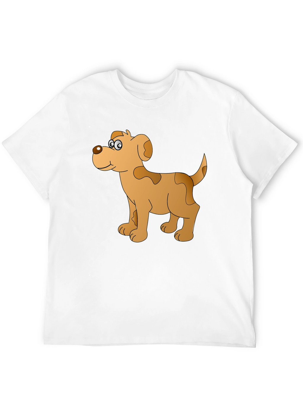Cartoon Dog Graphic Black T-Shirt
