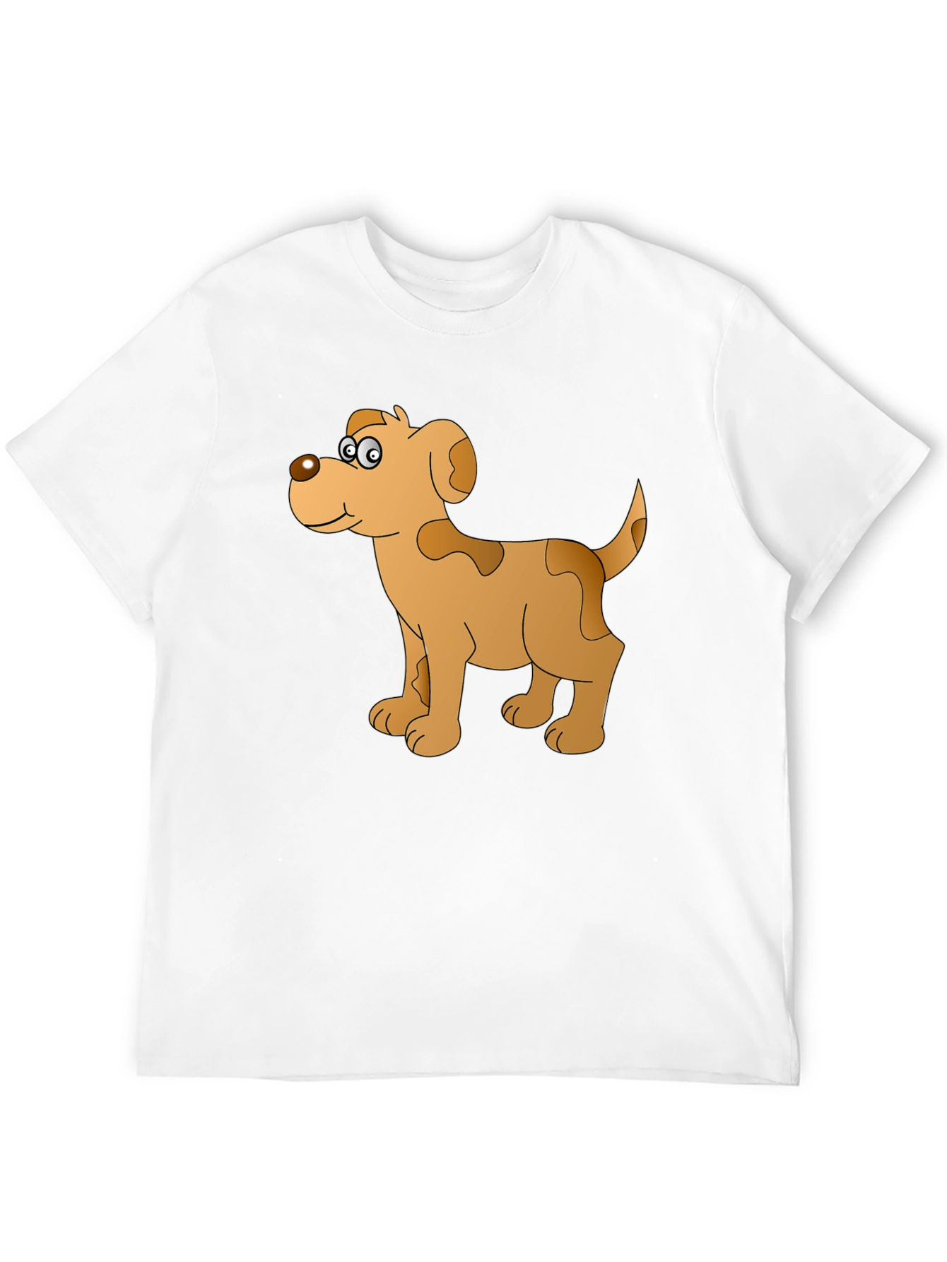 Cartoon Dog Graphic Black T-Shirt