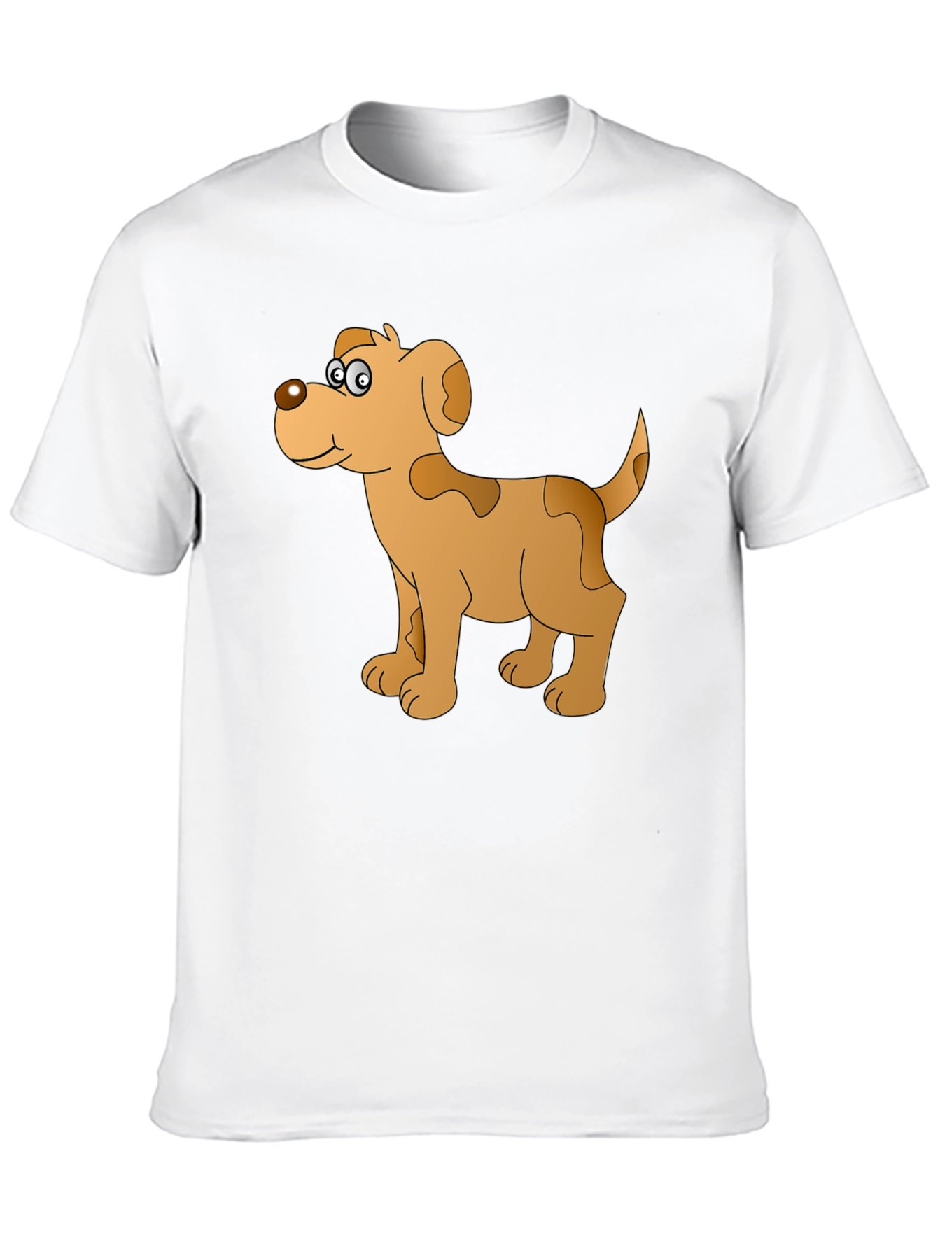 Cartoon Dog Graphic Black T-Shirt
