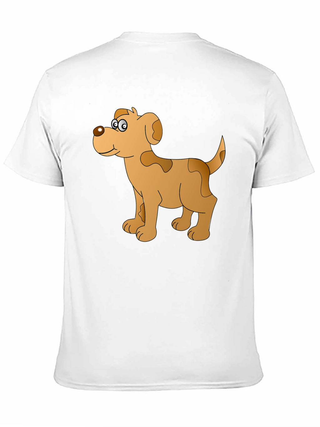 Cartoon Dog Graphic Black T-Shirt