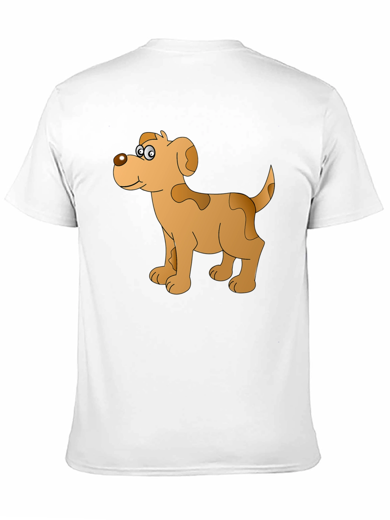 Cartoon Dog Graphic Black T-Shirt