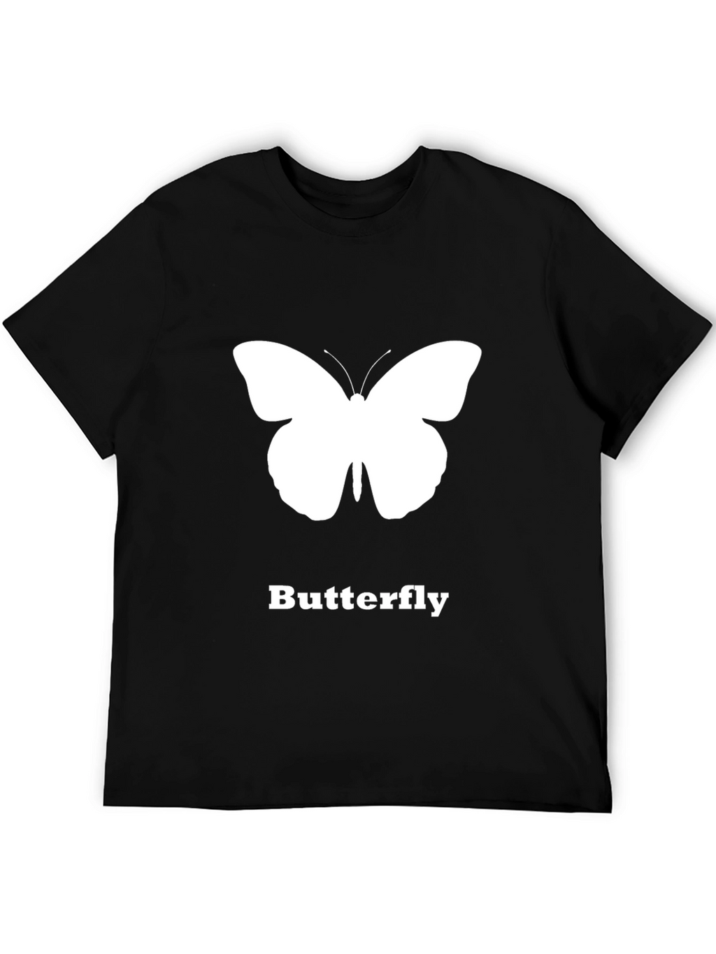 Butterfly Graphic T-Shirt - Black Casual Tee