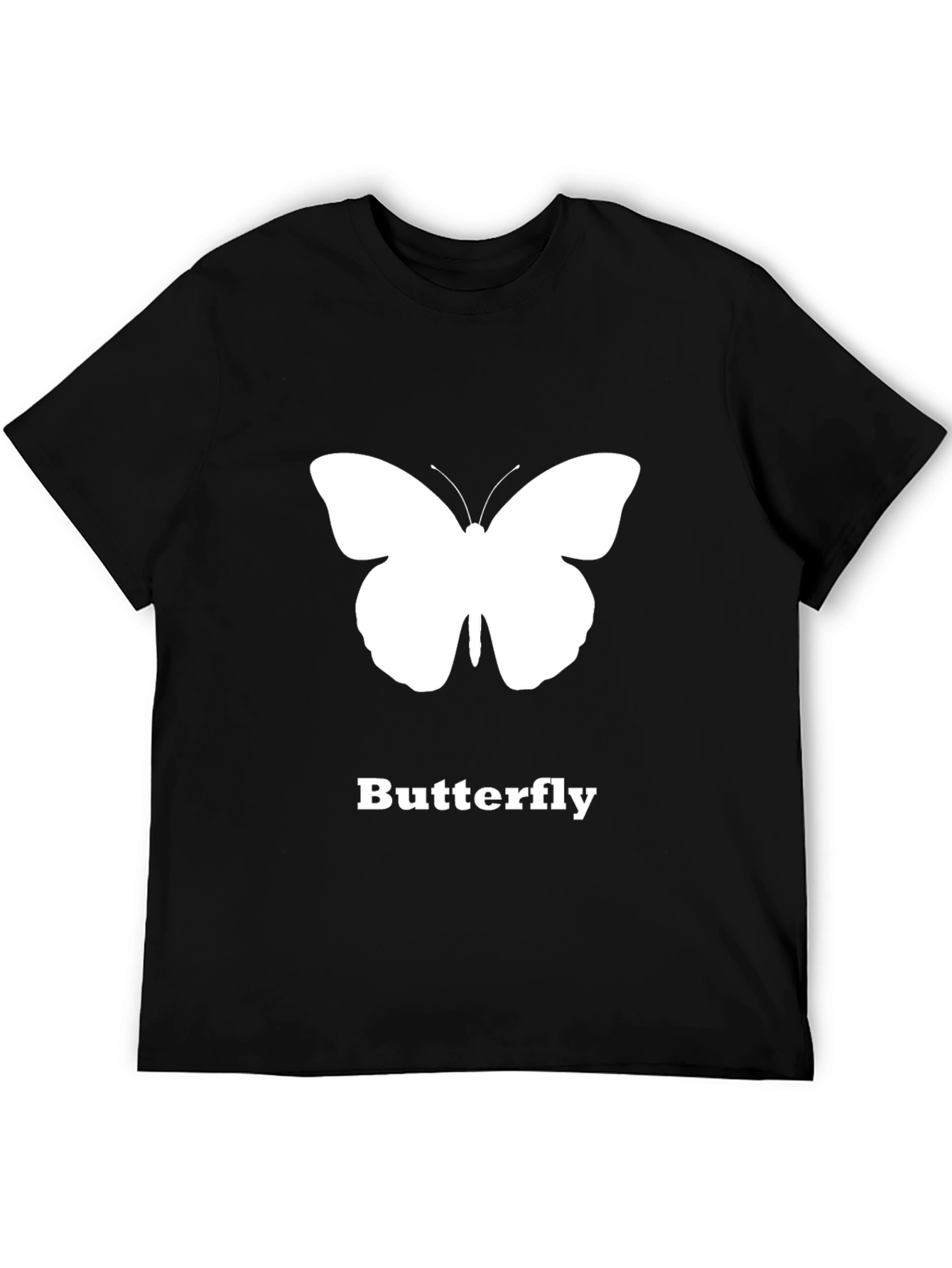 Butterfly Graphic T-Shirt - Black Casual Tee
