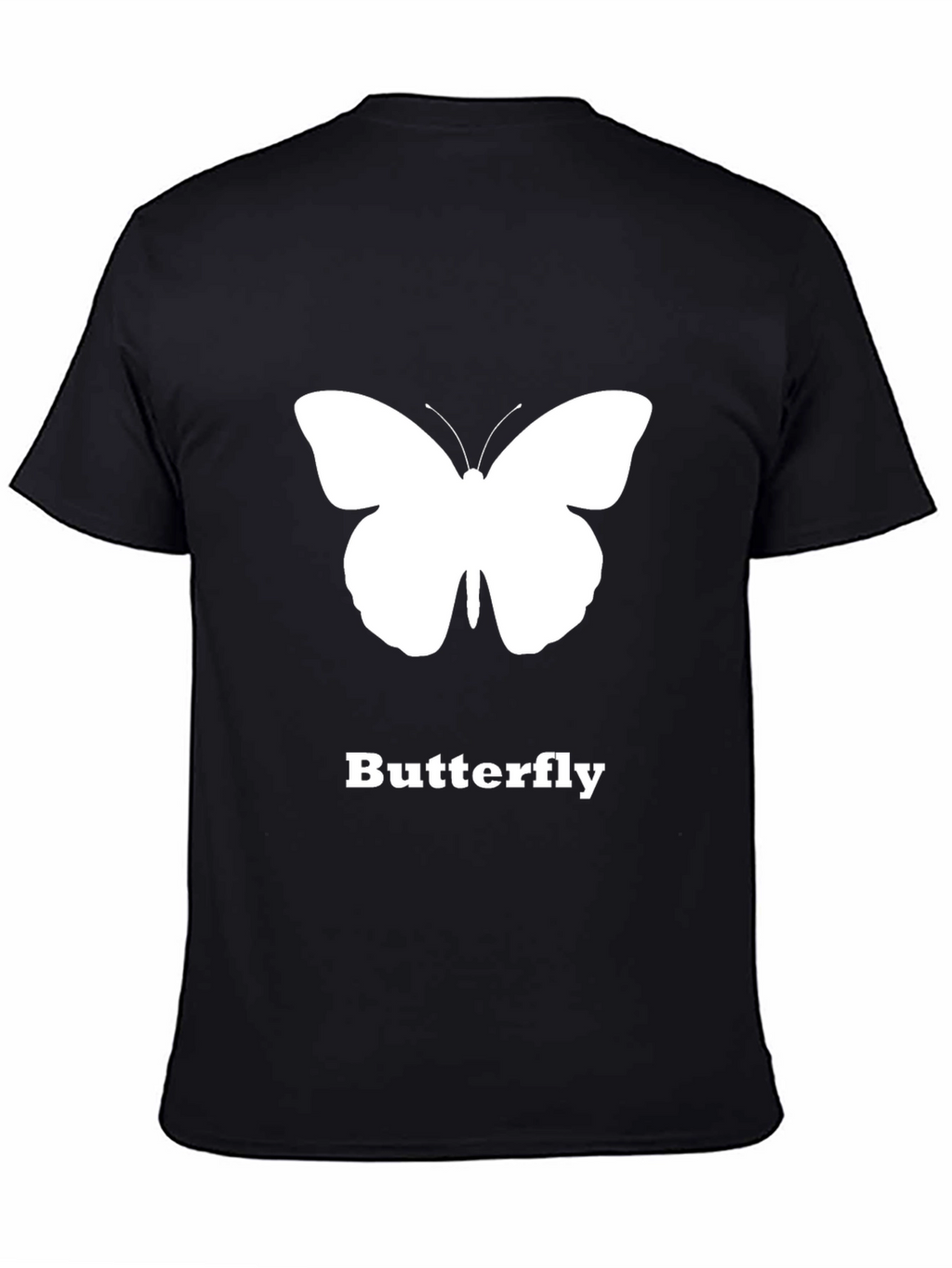 Butterfly Graphic T-Shirt - Black Casual Tee