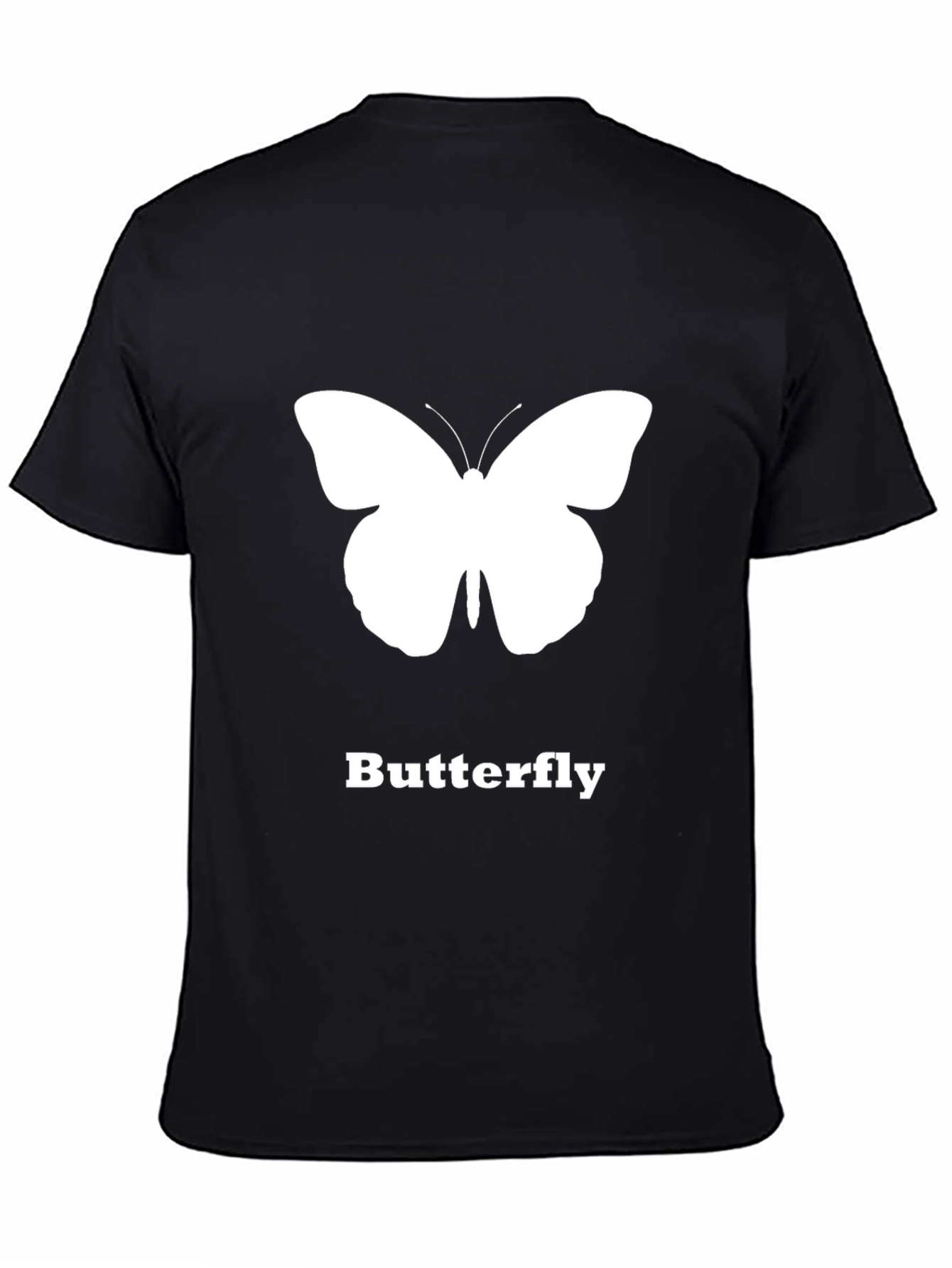 Butterfly Graphic T-Shirt - Black Casual Tee
