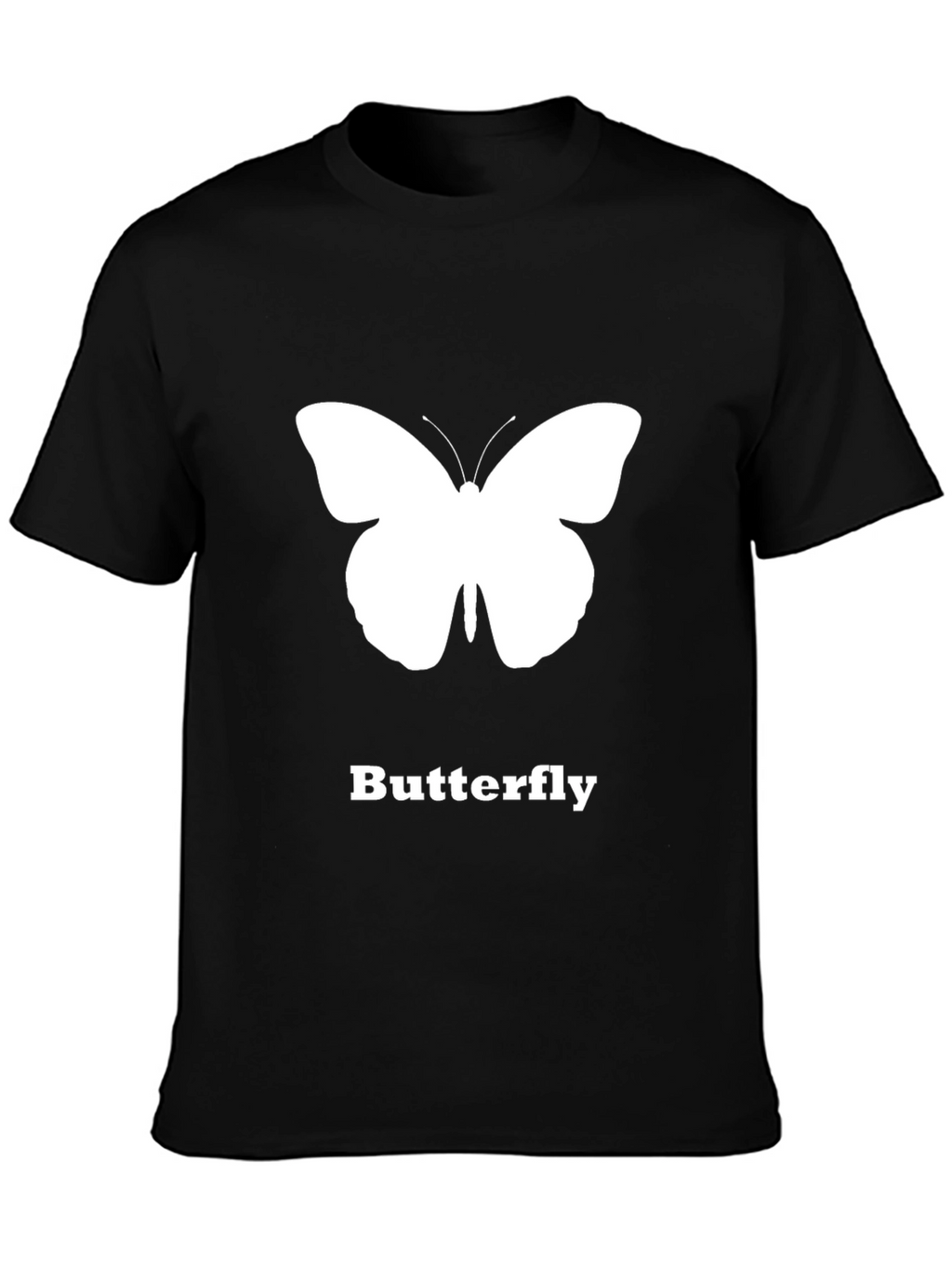 Butterfly Graphic T-Shirt - Black Casual Tee