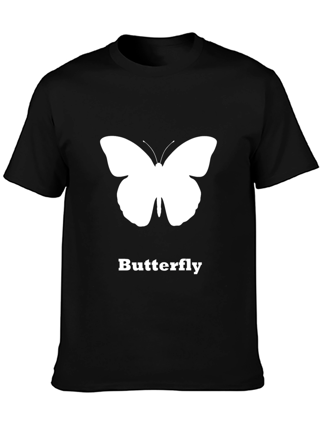 Butterfly Graphic T-Shirt - Black Casual Tee