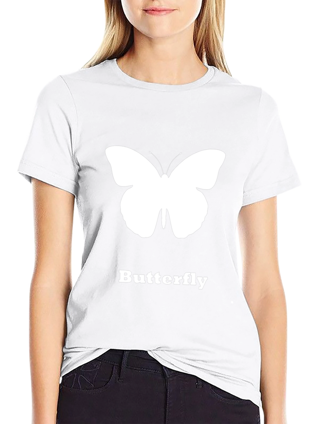 Butterfly Graphic T-Shirt - Black Casual Tee