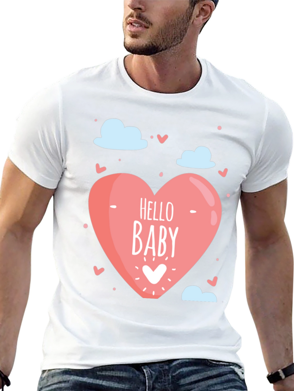 Hello Baby Graphic Tee - Black