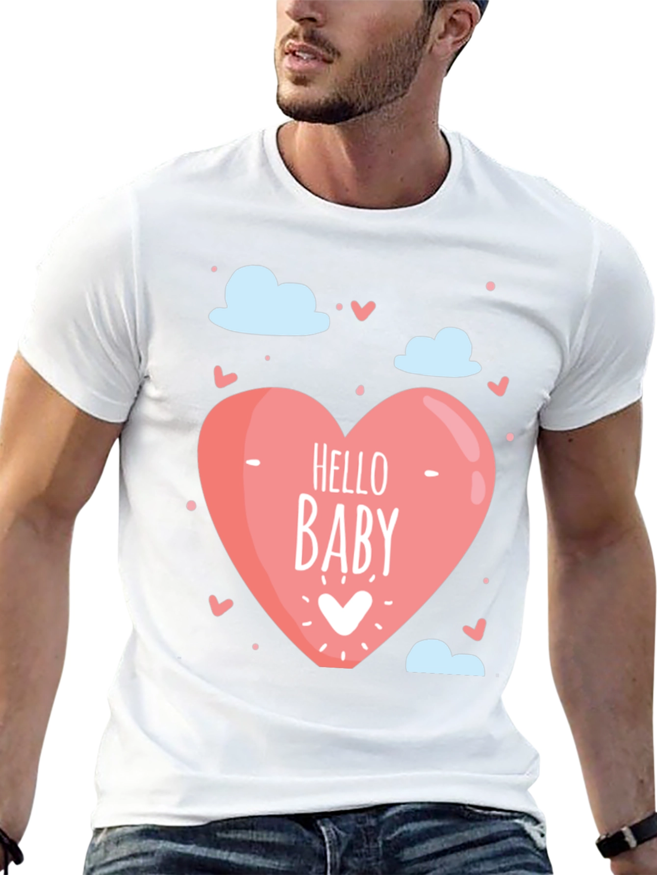 Hello Baby Graphic Tee - Black