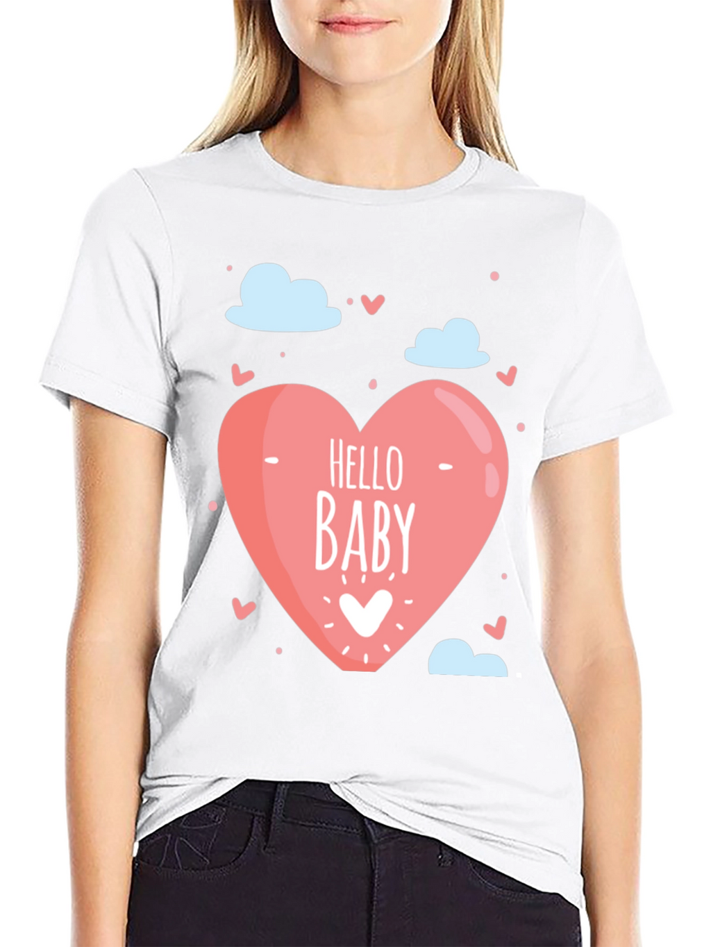 Hello Baby Graphic Tee - Black