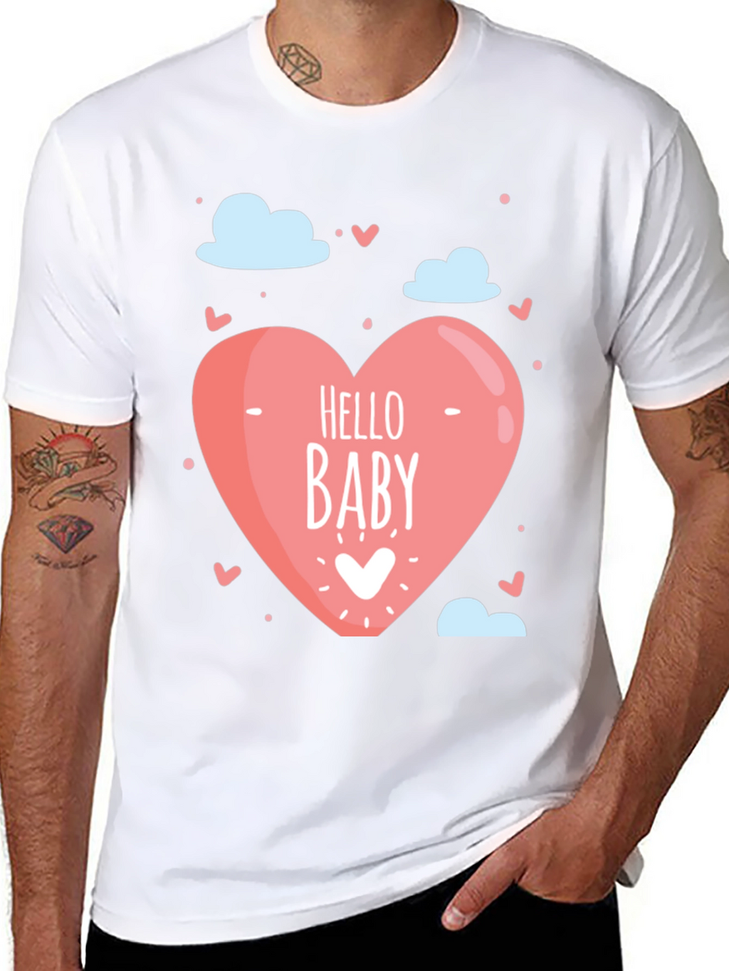 Hello Baby Graphic Tee - Black