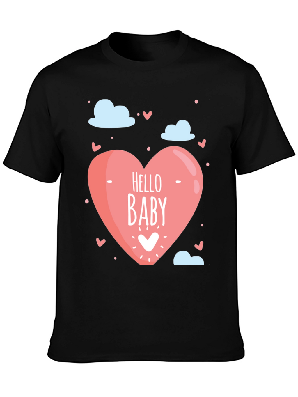 Hello Baby Graphic Tee - Black