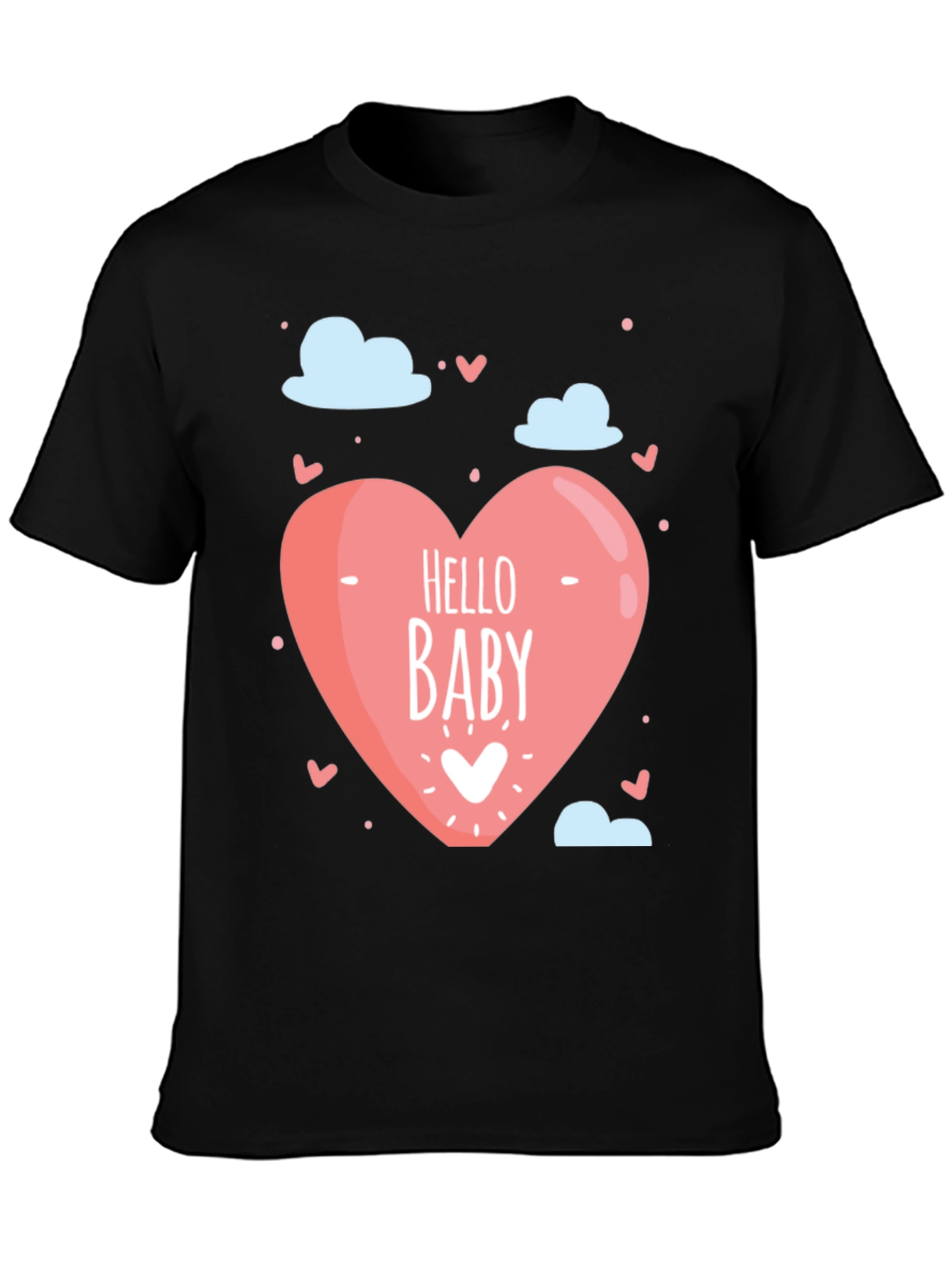 Hello Baby Graphic Tee - Black