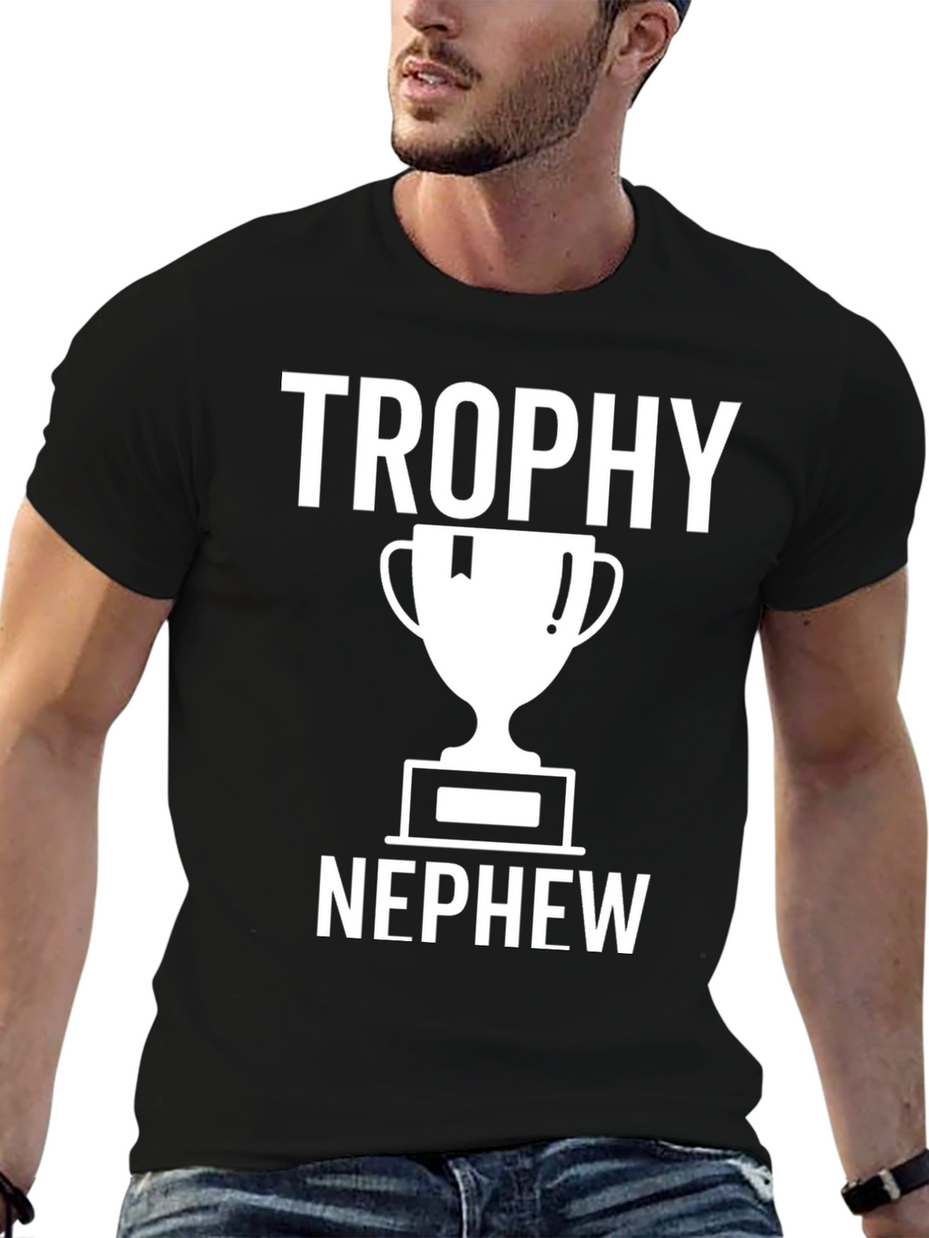 Trophy Nephew Black Graphic T-Shirt