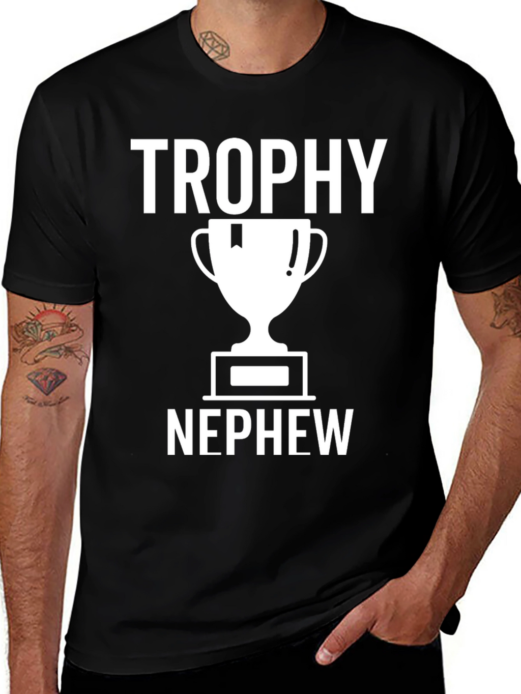 Trophy Nephew Black Graphic T-Shirt