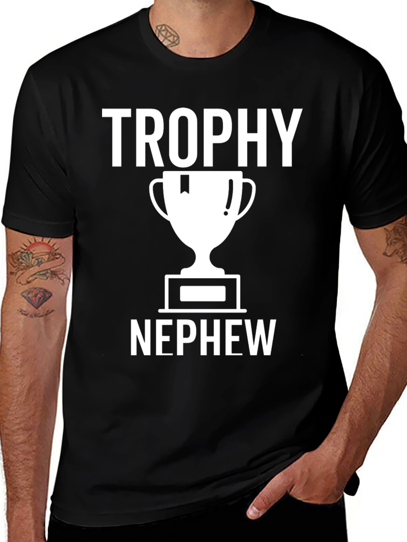 Trophy Nephew Black Graphic T-Shirt