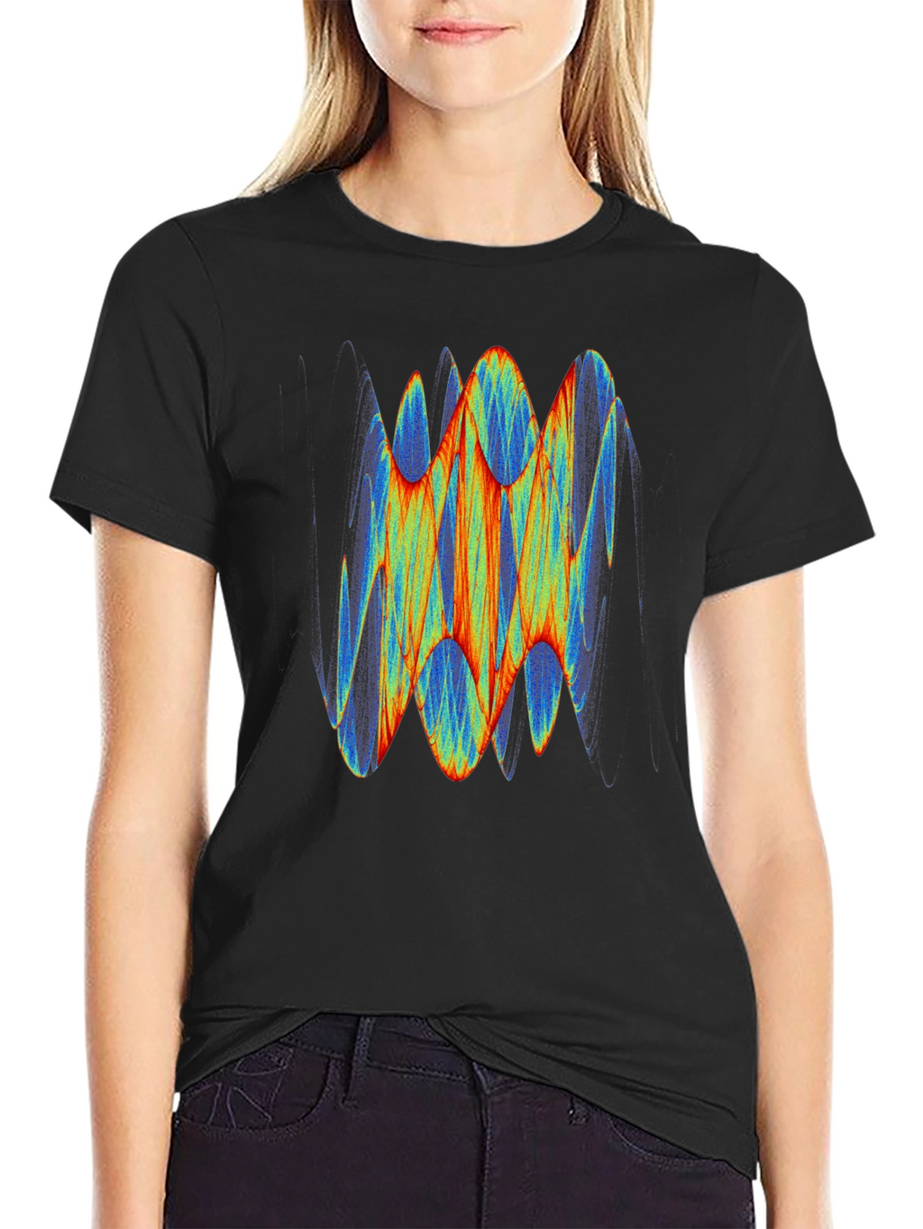 Abstract Graphic Black T-Shirt