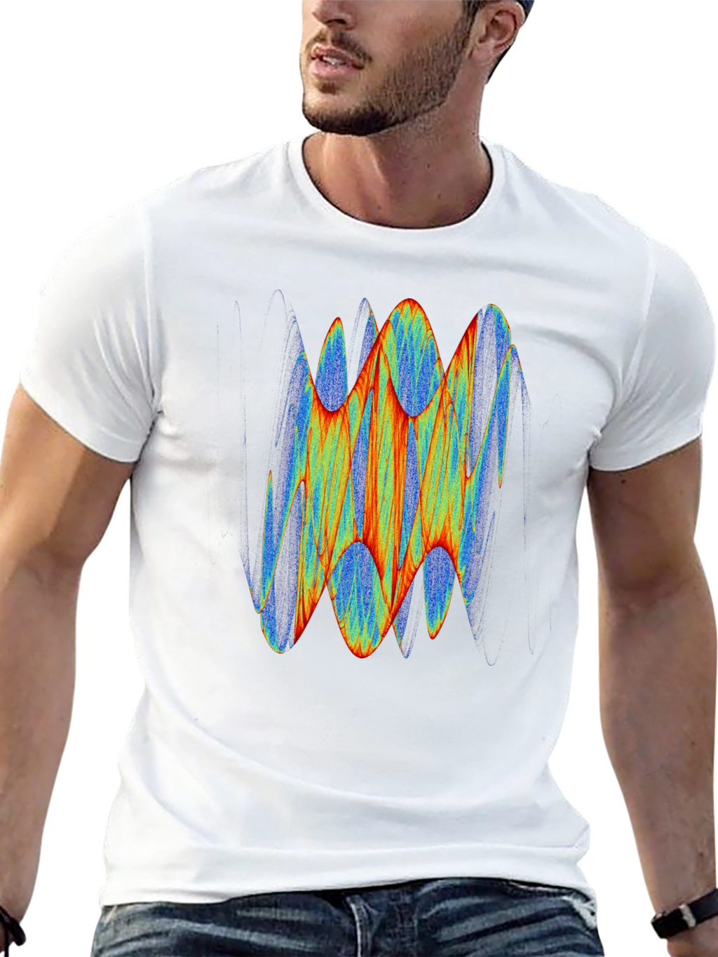 Abstract Graphic Black T-Shirt
