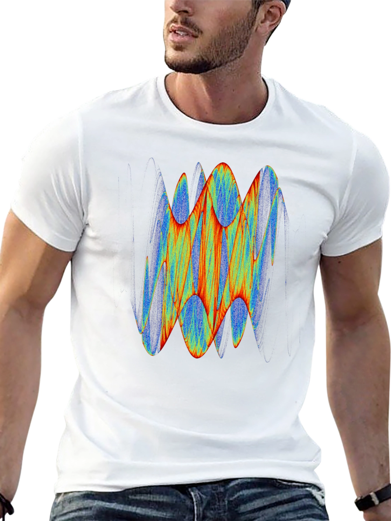 Abstract Graphic Black T-Shirt