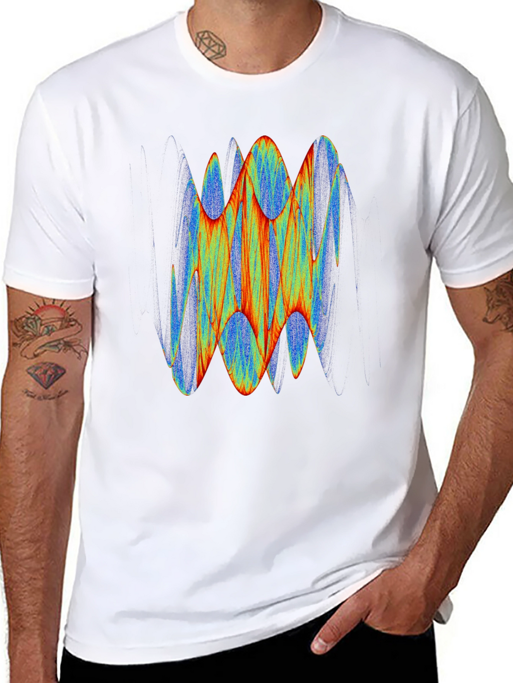 Abstract Graphic Black T-Shirt