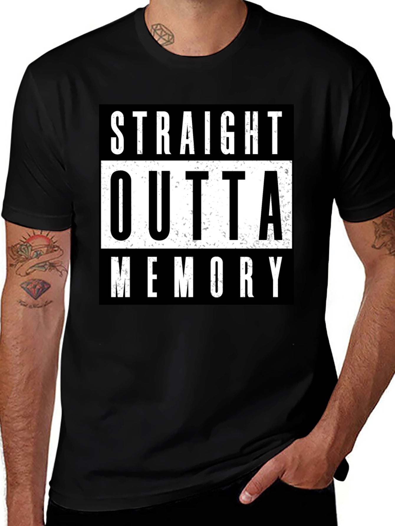 Straight Outta Memory T-Shirt - Black Humor Tee