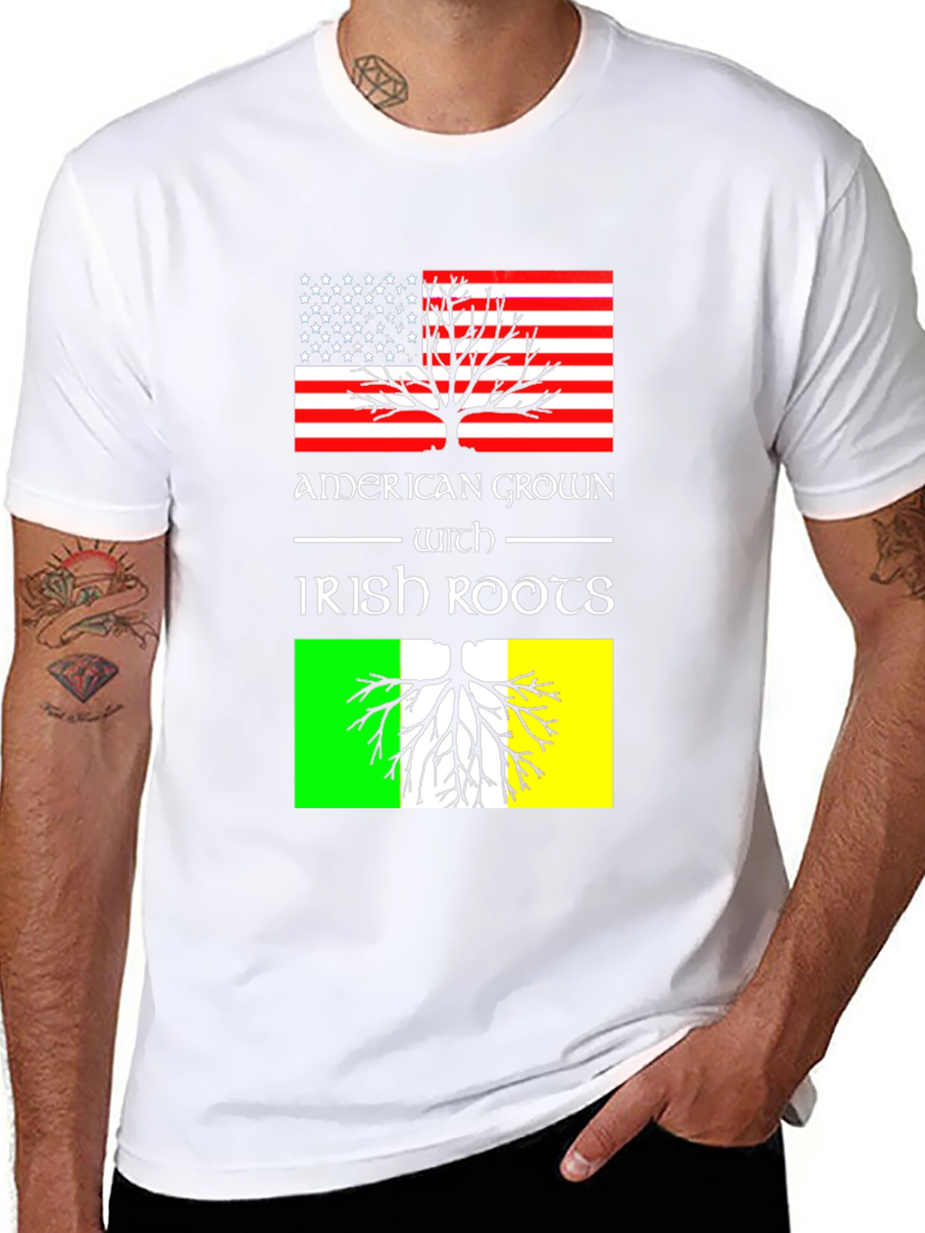 American Grown with Irish Roots Graphic Tee