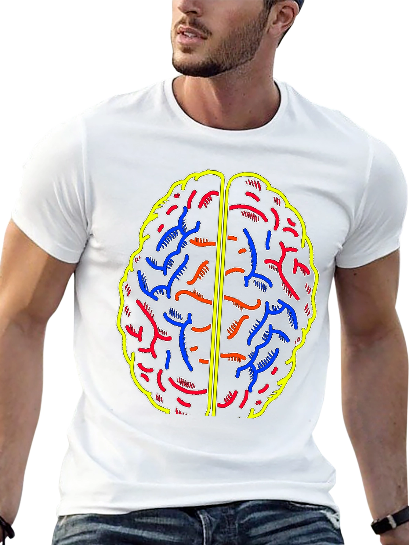 Brain Graphic Black T-Shirt