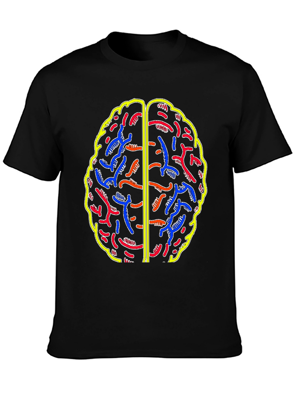 Brain Graphic Black T-Shirt