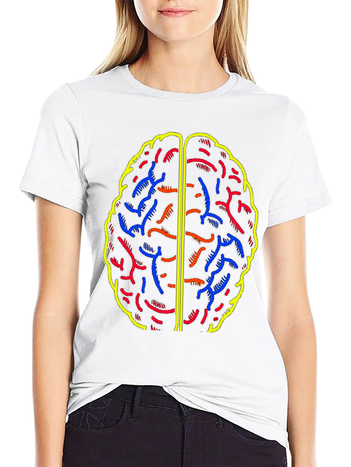 Brain Graphic Black T-Shirt