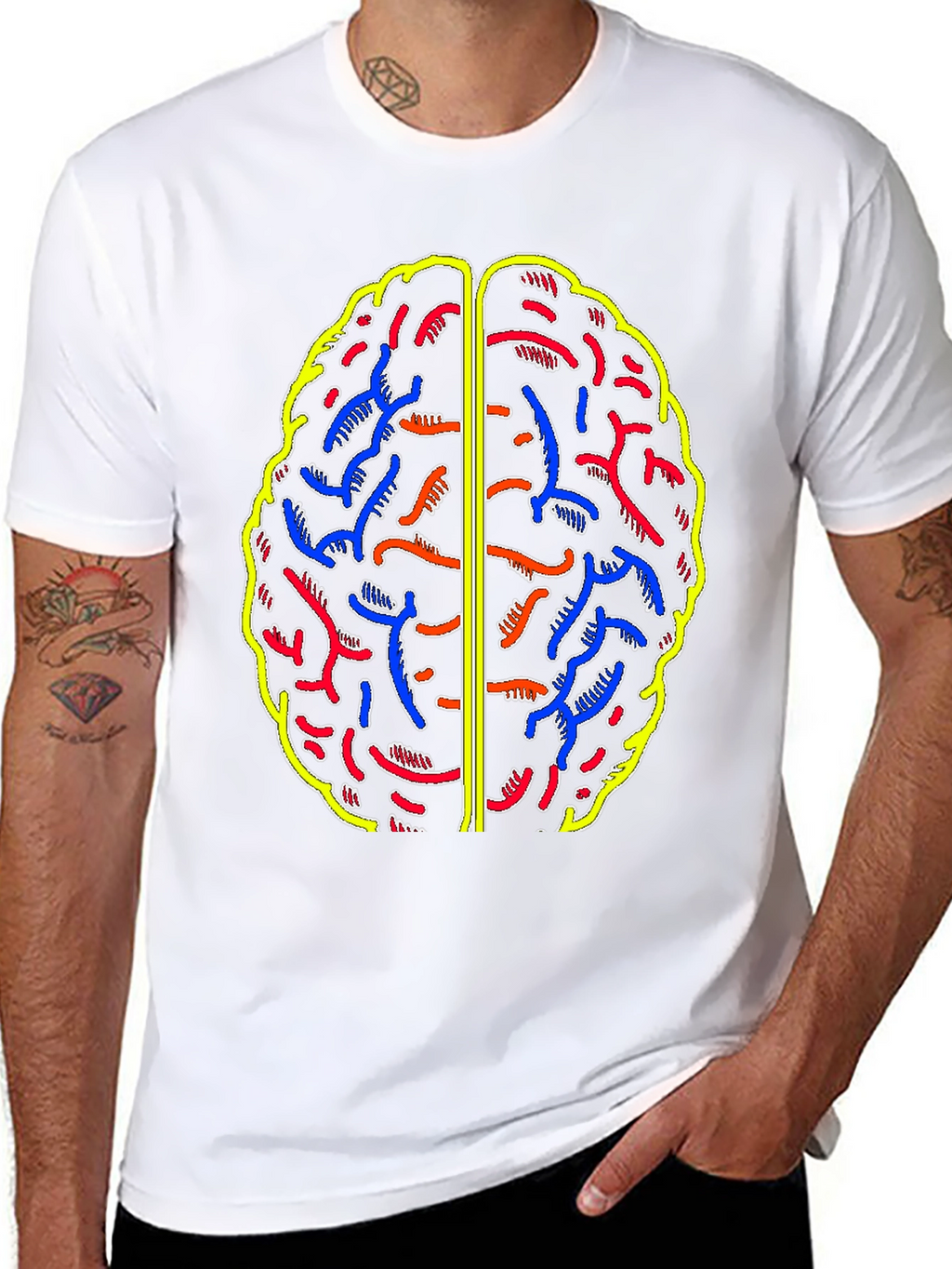 Brain Graphic Black T-Shirt