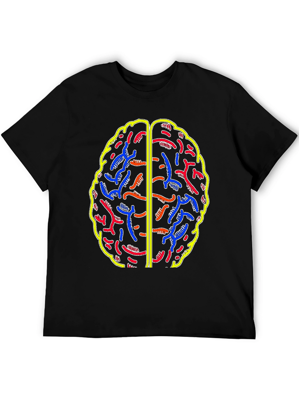 Brain Graphic Black T-Shirt