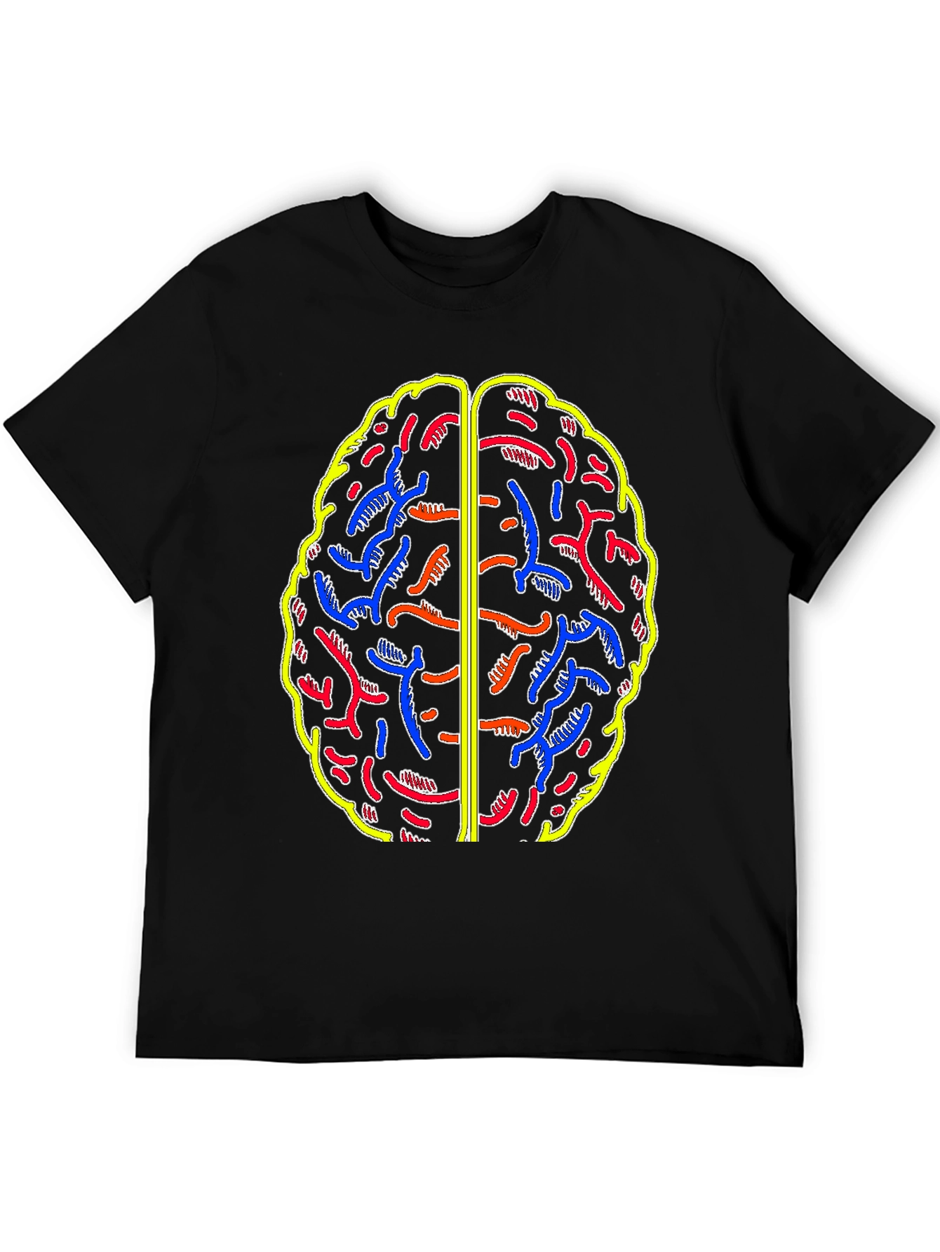 Brain Graphic Black T-Shirt