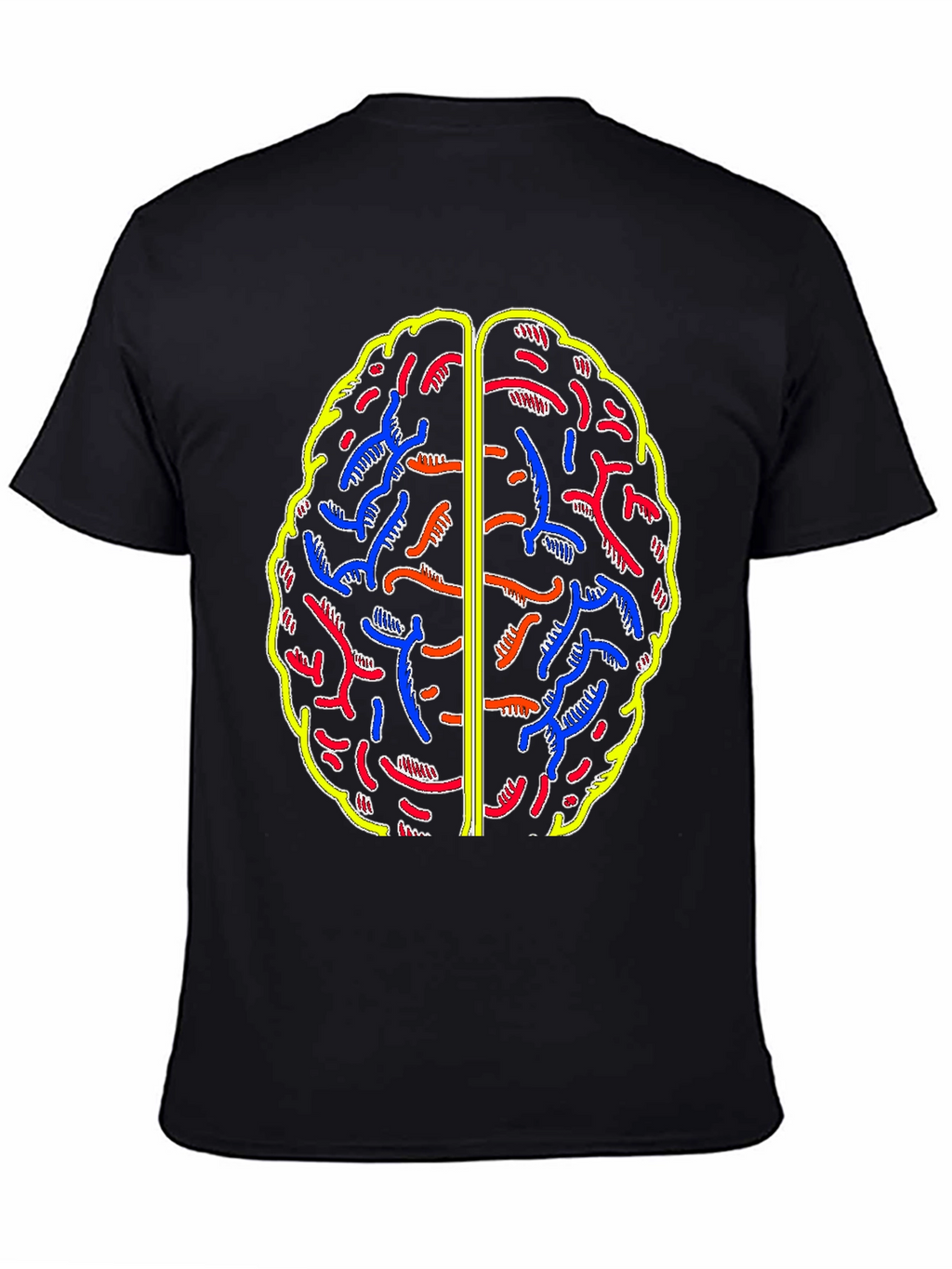 Brain Graphic Black T-Shirt