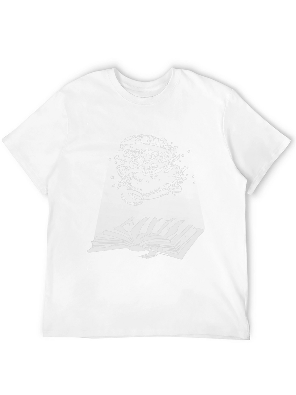 Burger Bookworm Black T-Shirt
