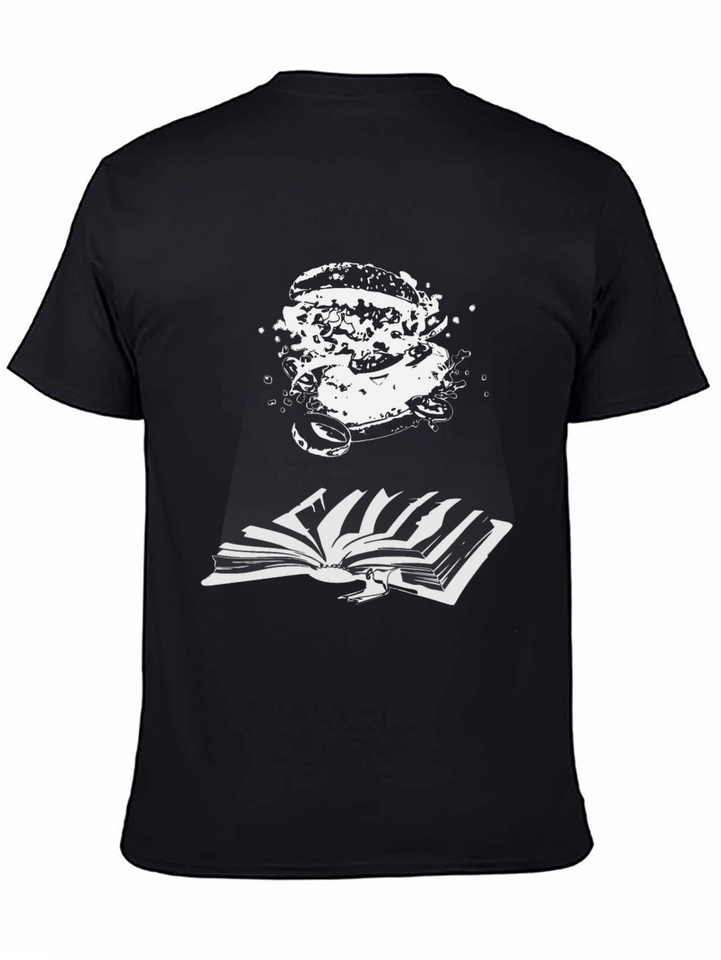 Burger Bookworm Black T-Shirt