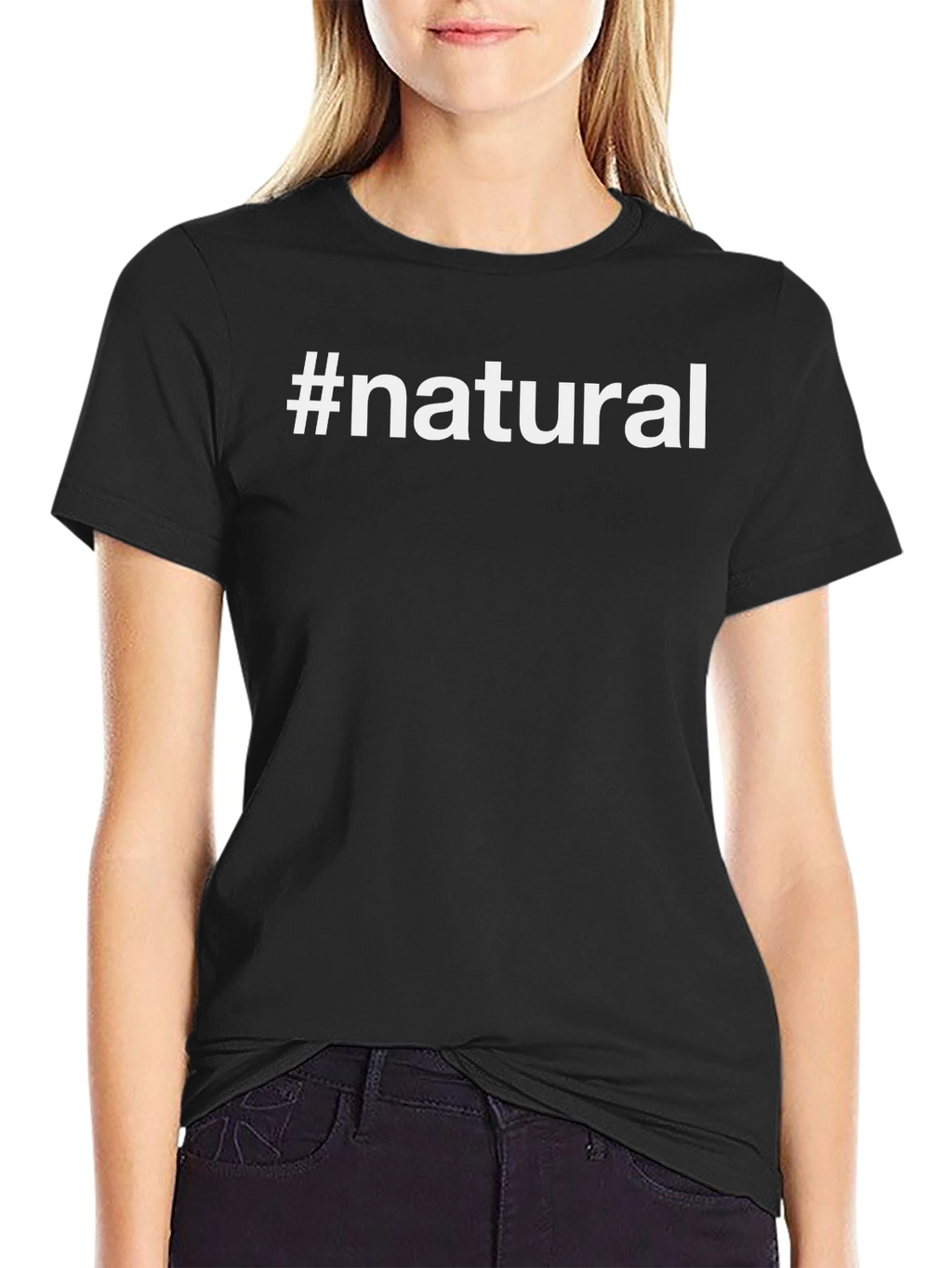#Natural Black Graphic T-Shirt