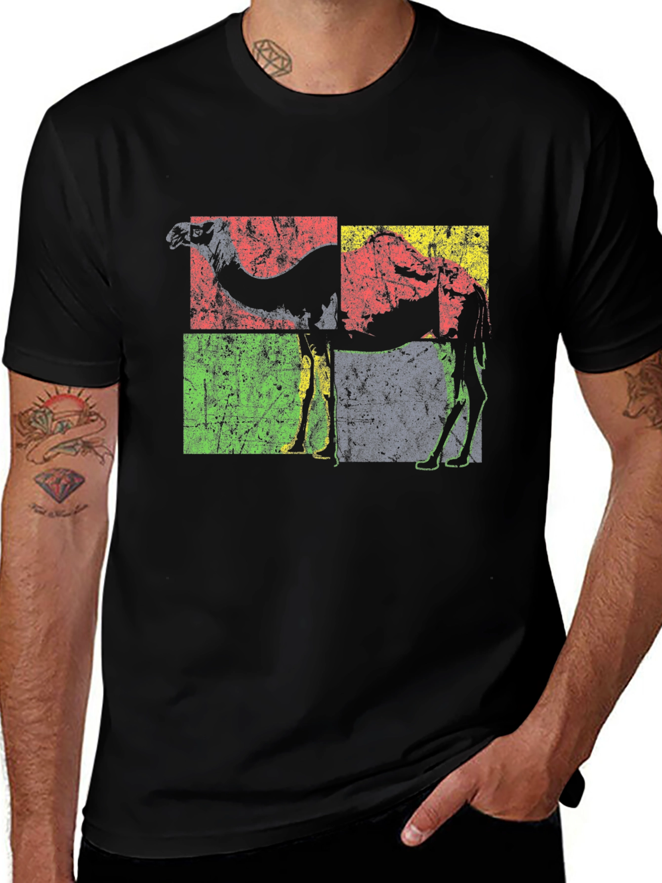 Vintage Camel Graphic T-Shirt - Retro Style
