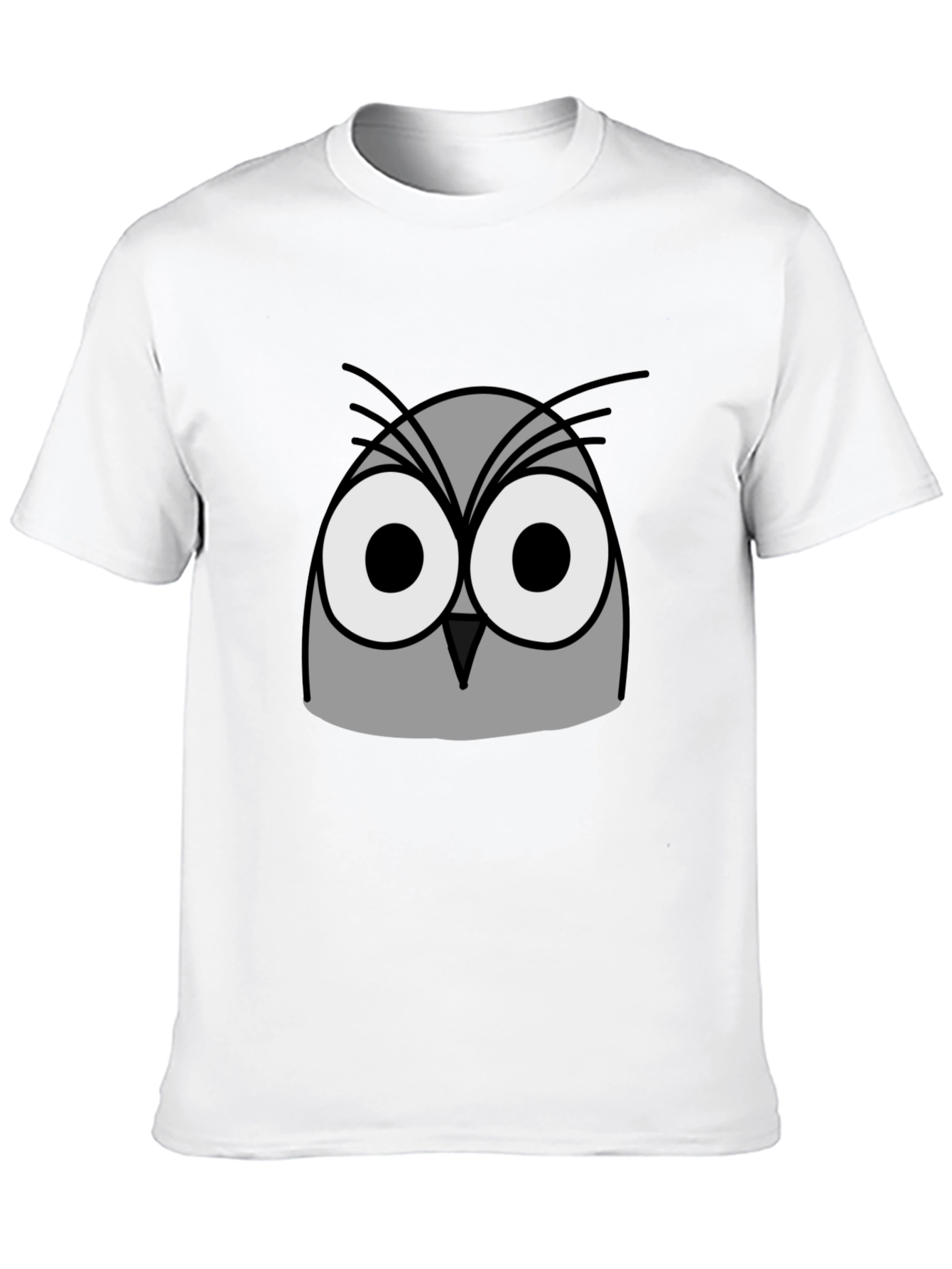 Owl Graphic Print Black T-Shirt