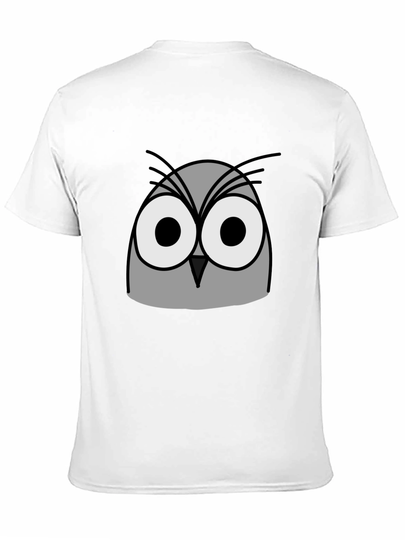 Owl Graphic Print Black T-Shirt