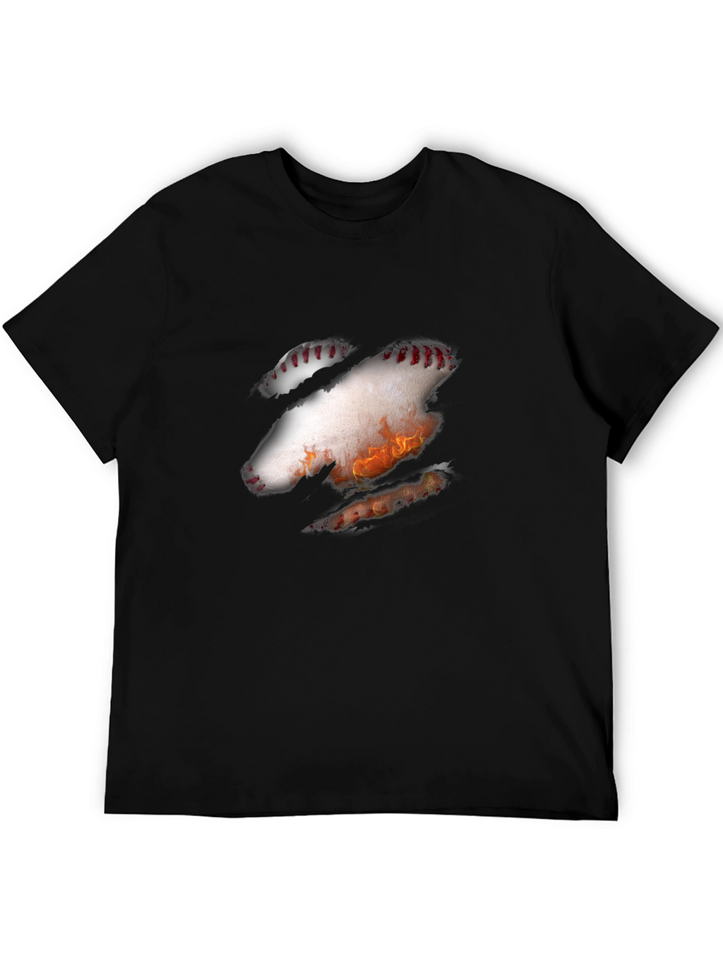 Baseball Fire T-Shirt - Unique Design