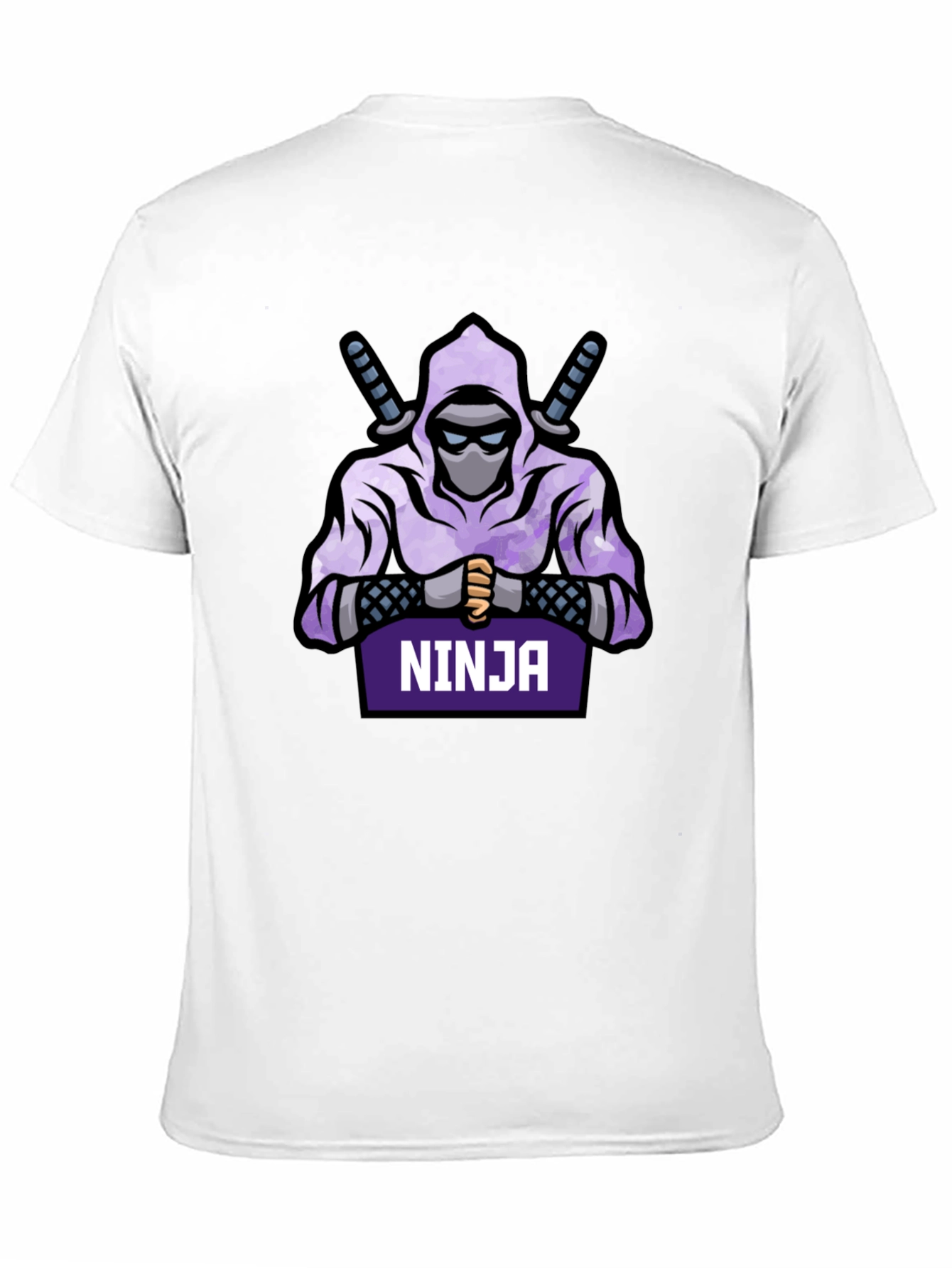 Ninja Graphic Tee - Cool Design Black Cotton T-Shirt