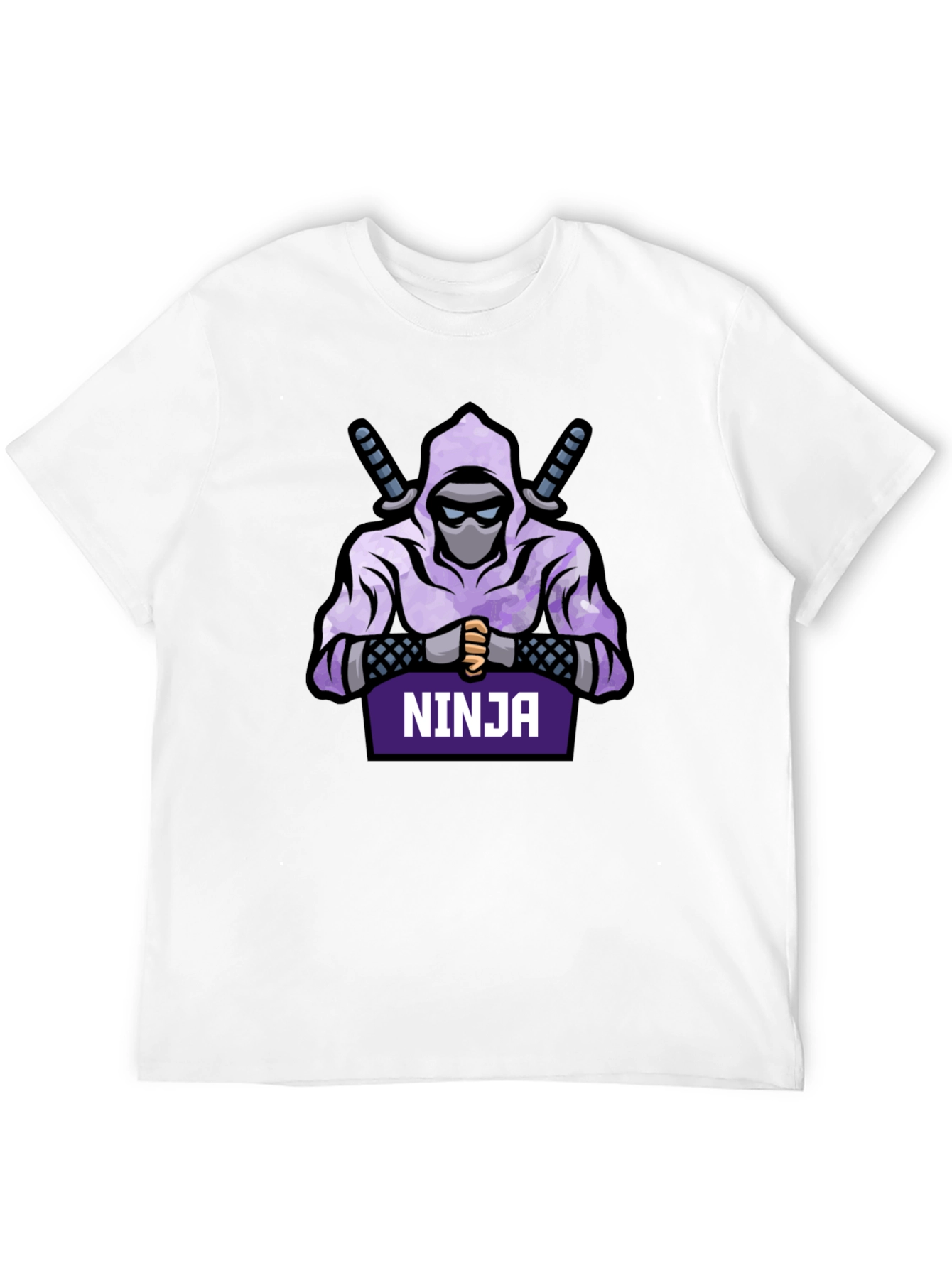 Ninja Graphic Tee - Cool Design Black Cotton T-Shirt