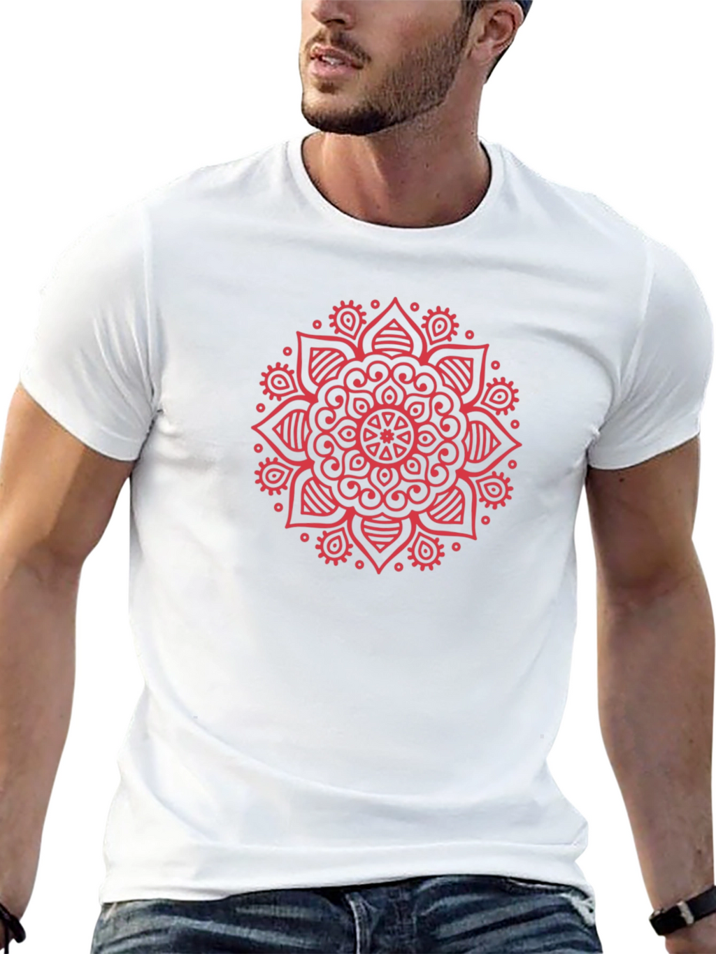 Mandala Print Crew Neck T-Shirt