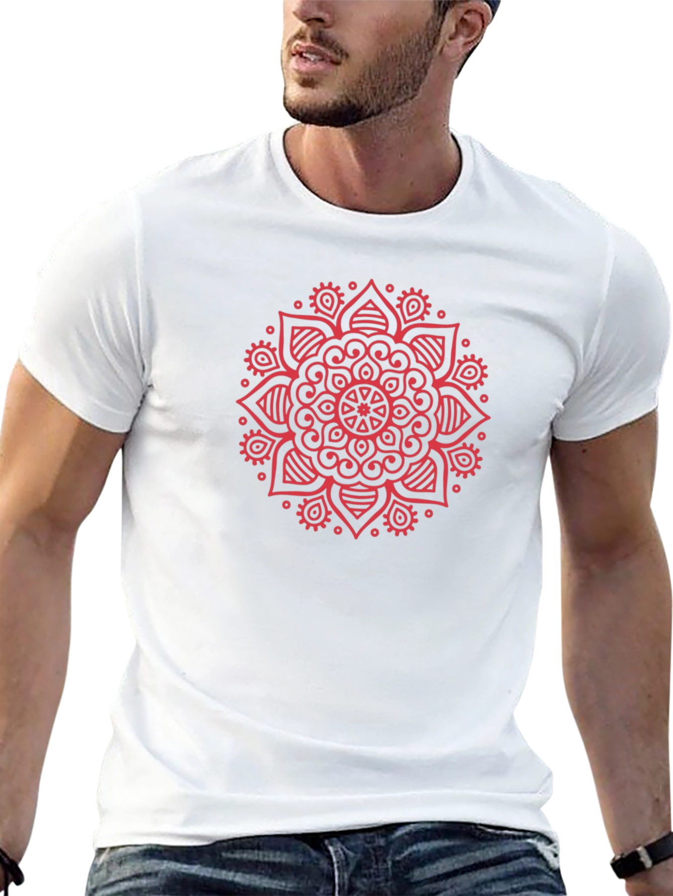 Mandala Print Crew Neck T-Shirt
