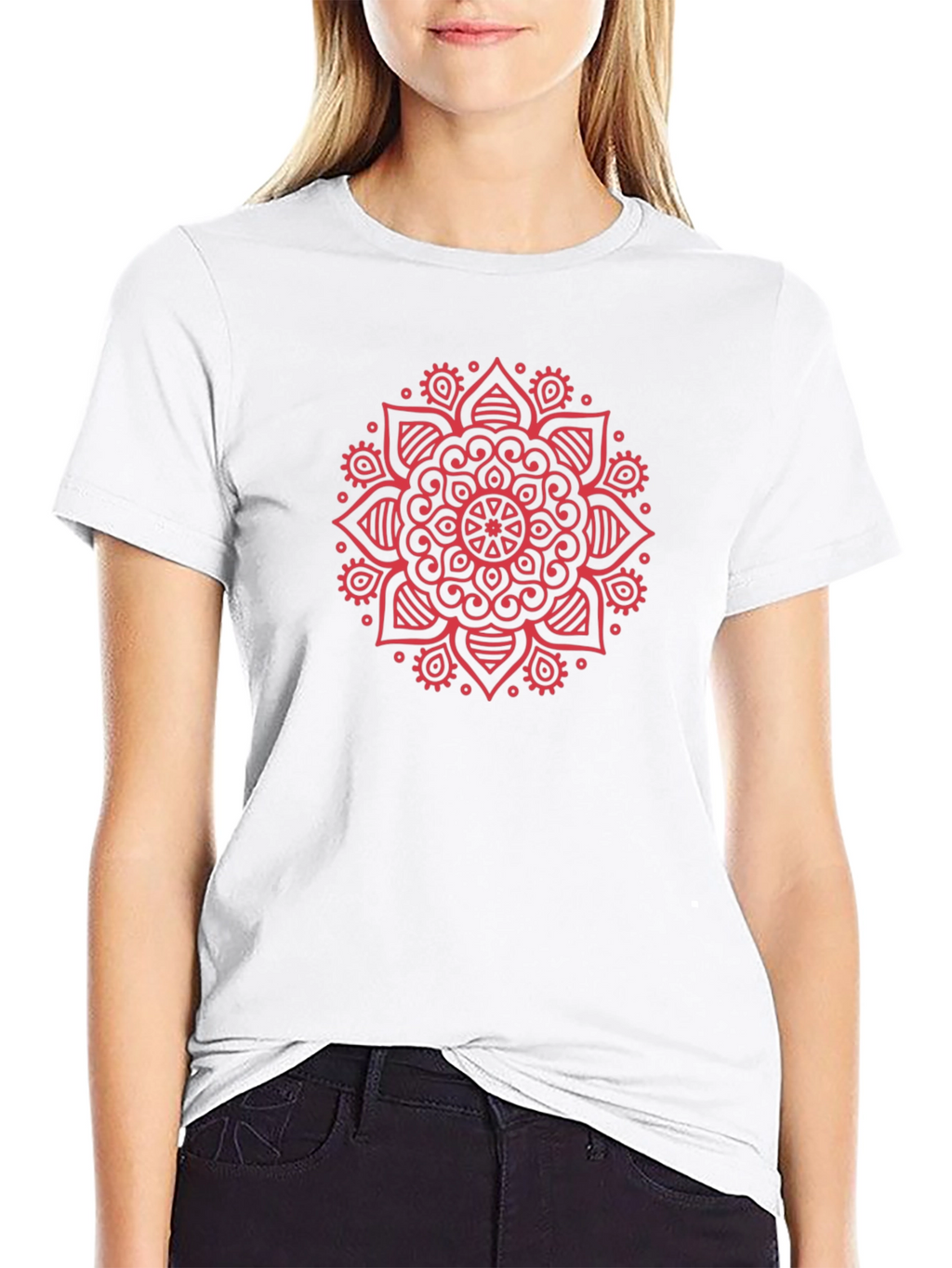 Mandala Print Crew Neck T-Shirt