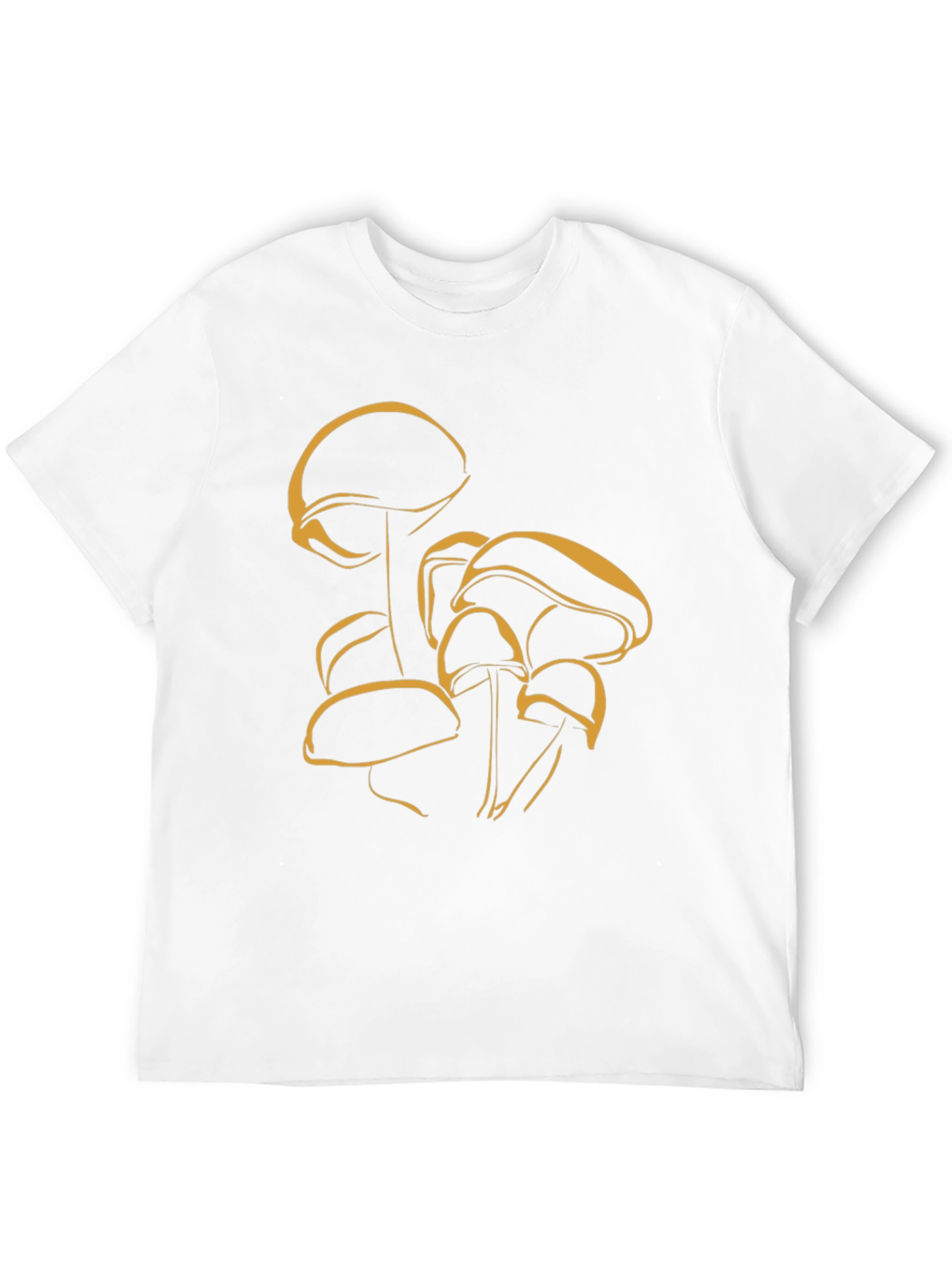 Mushroom Graphic Tee - Stylish Black Cotton T-Shirt